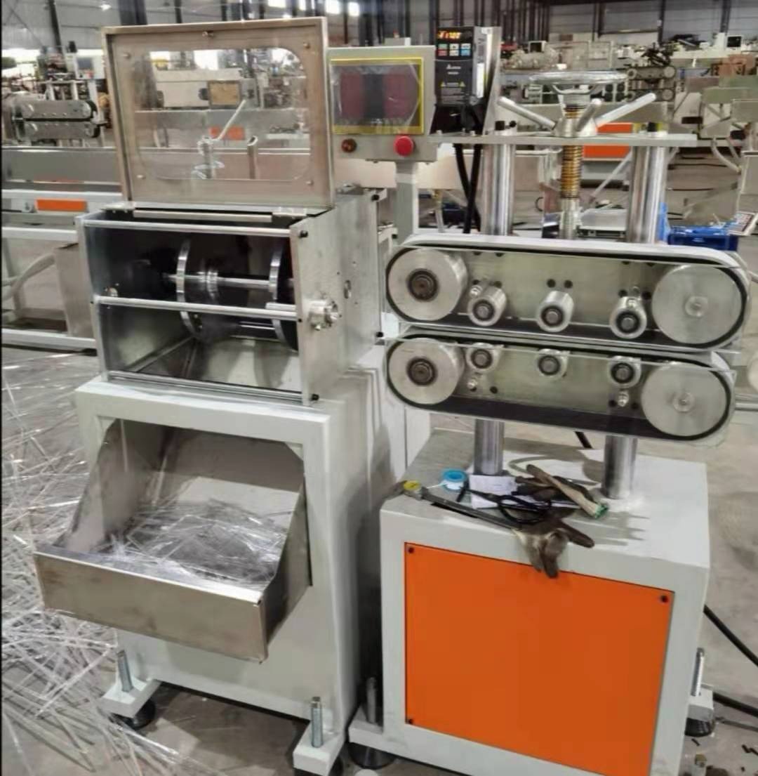 Plastic strand haul-off rollers and cutting equipment with collected extruded pieces